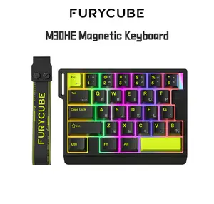 【Hot】FURYCUBE M30 HE Wired Magnetic Switch Gaming Keyboard,30% layout,RT 0.01,Extreme Response,RGB Backlit,Wired Connection,Wed Driver,8K Returns,E-Sport Gaming Accessories PC Accessories