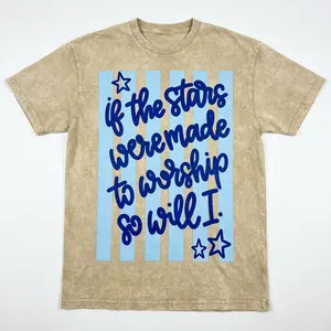 The Stars Were Made To Worship wash tee, Faith shirt, Religious shirt, Spring shirt, Whimsy shirt, Dainty shirt, Stripes shirt, Love Like Jesus shirt