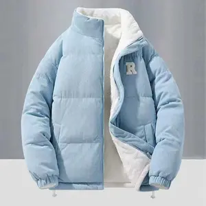 Reversible Stand Collar Jacket DQC5301, Unisex And Versatile, Made of Corduroy, Featuring an Elastic Hem And Cuffs, a Structured Stand Collar, Trendy And Unique Design, Comfortable Movement, New Arrival for The Season, Soft And Sk