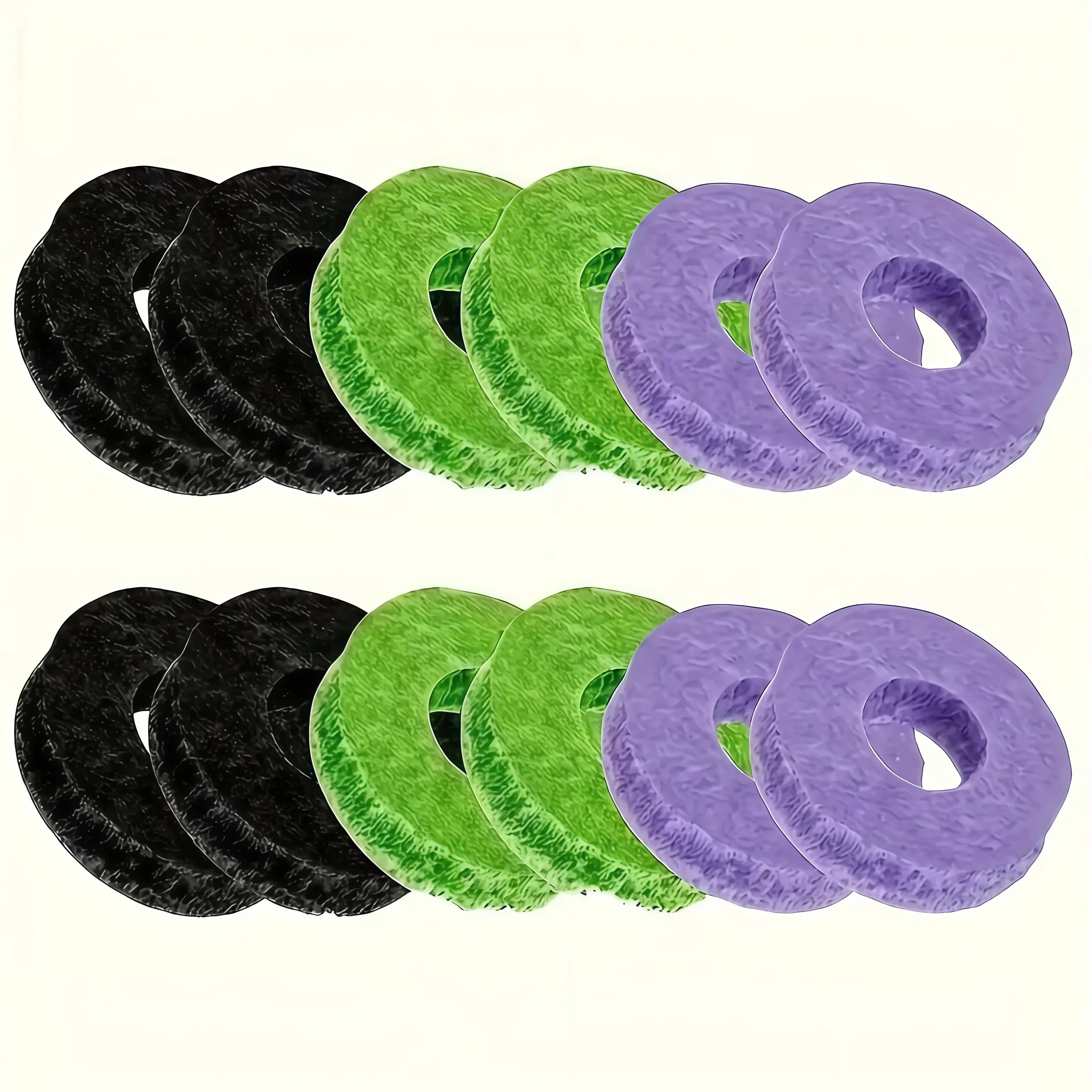 6pcs/12pcs Gaming Thumbstick Precision Rings | Aim Assist Motion Control for PlayStation 4 (PS4), PS5, Xbox One, XBX, Switch Pro & Scuf Controller (Black/Purple/Green)