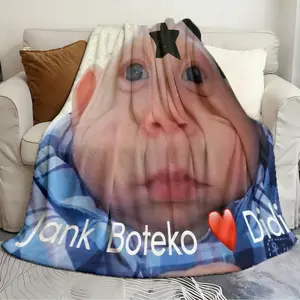 Classic Blanket Jank Boteko Smooth blanket Plush blanket soft cartoon print bedspread sofa blanket Figure Print Blanket