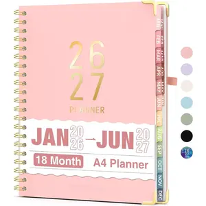 Planner 2026-2027, 18 Month Weekly and Monthly Calendar Planner, Jan 2026 -June 2027, 8.5" x 11", Daily Agenda Book with Tabs, College Organizer Notebook, School Supplies for Student Teacher Classroom, A4,