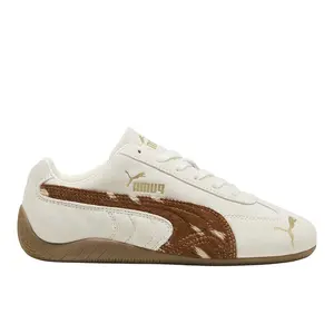 PUMA Womens Speedcat Doelette Lace Up Sneakers Shoes Casual - Brown, Off White