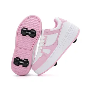 Student Heelys Shoes Four-Wheel Children's Roller Skates for Boys and Girls Detachable Ultra-Light Version with Wheels