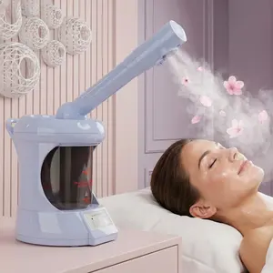 Professional Ozone Facial Steamer with Extendable Arm, Nano Ionic Face Steamer for Deep Cleansing, Portable Facial Sauna for Home and Salon