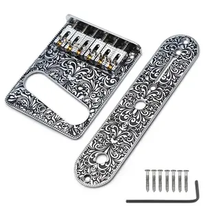 TL electric guitar carved bridge control plate set TELE guitar ball bearing bridge tailpiece + control pickguard