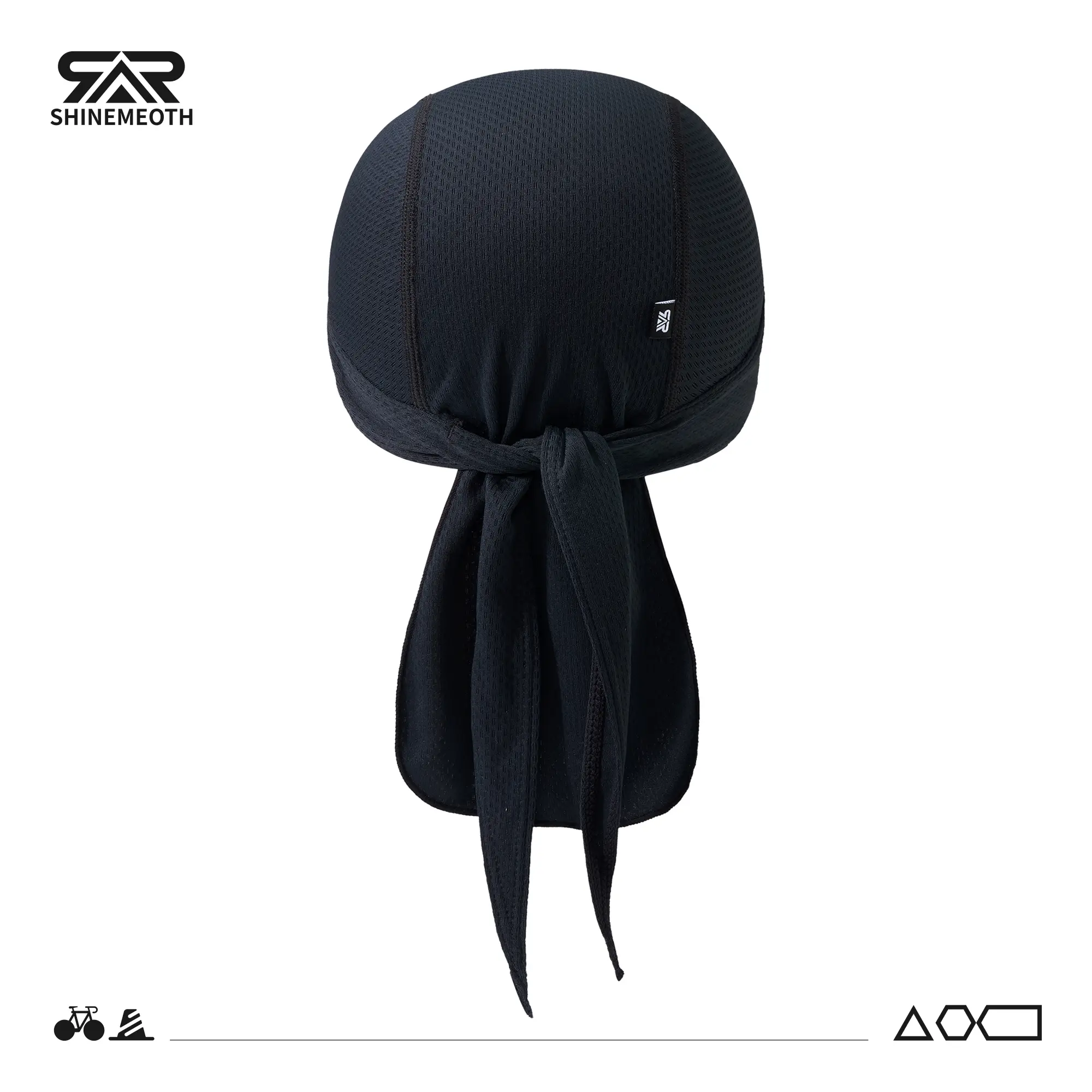 SHINENEOTH 2/3Pcs Durags Fashion Pirate Hat Unisex Cotton Black Skull Cap Breathable Sweat-wicking Adjustable Headband Beanie Summer Sports Outdoor Cycling Running Casual Do-rag Headwear
