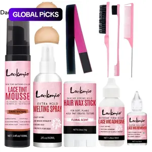 Hair Styling Tool Set, 11-Piece Set with Hair Wax Stick, Lace Wig Glue, Lace Wig Remover, Melting Spray, Lace Tint Mousse, Wig Cap, Hair Band, Brush and Comb, Lace Wig Adhesive Kit, Hair Care #GLOBAL PICKS