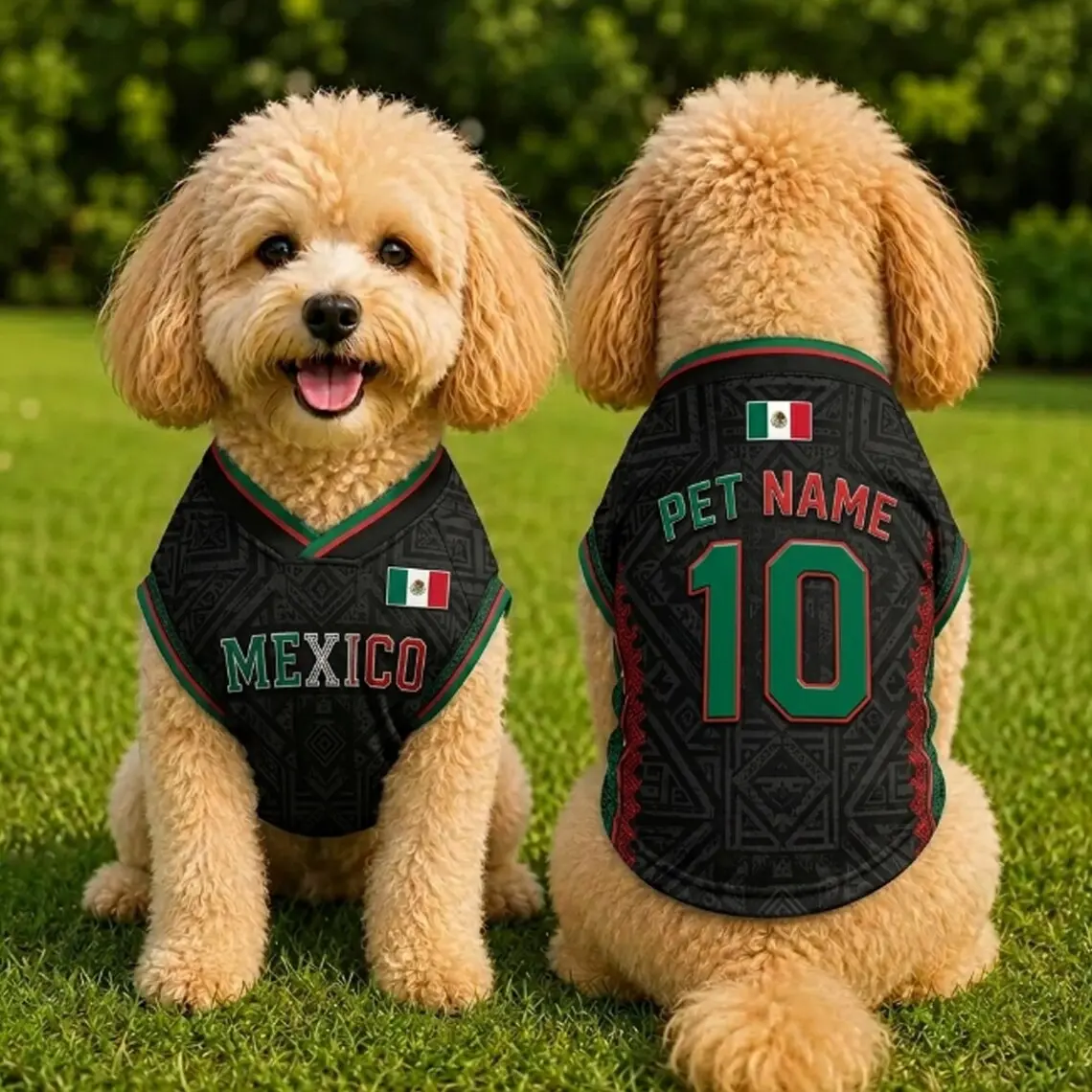 Personalized Pet Soccer Jersey, Custom Dog Cat Football Shirt, Name Number Puppy Sportswear