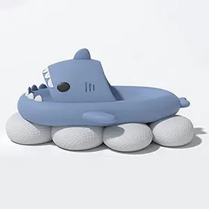 Shark Slides for Women and Men Novelty Pillow Slippers Open Toe Shark Sandals Cushioned Cloud Slides Shoe Walking Shoes Flipflop Girl Footwear Soft