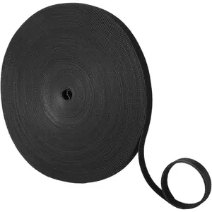 Double-Sided Hook and Loop Straps,1/2in x 100ft Black Hook and Loop Roll Double-Sided Strips, Self-Gripping Straps  Multi-Purpose Wrap Fasteners for Home, Office, Data Center,and More