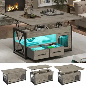 40in Lift Top Coffee Table Grey