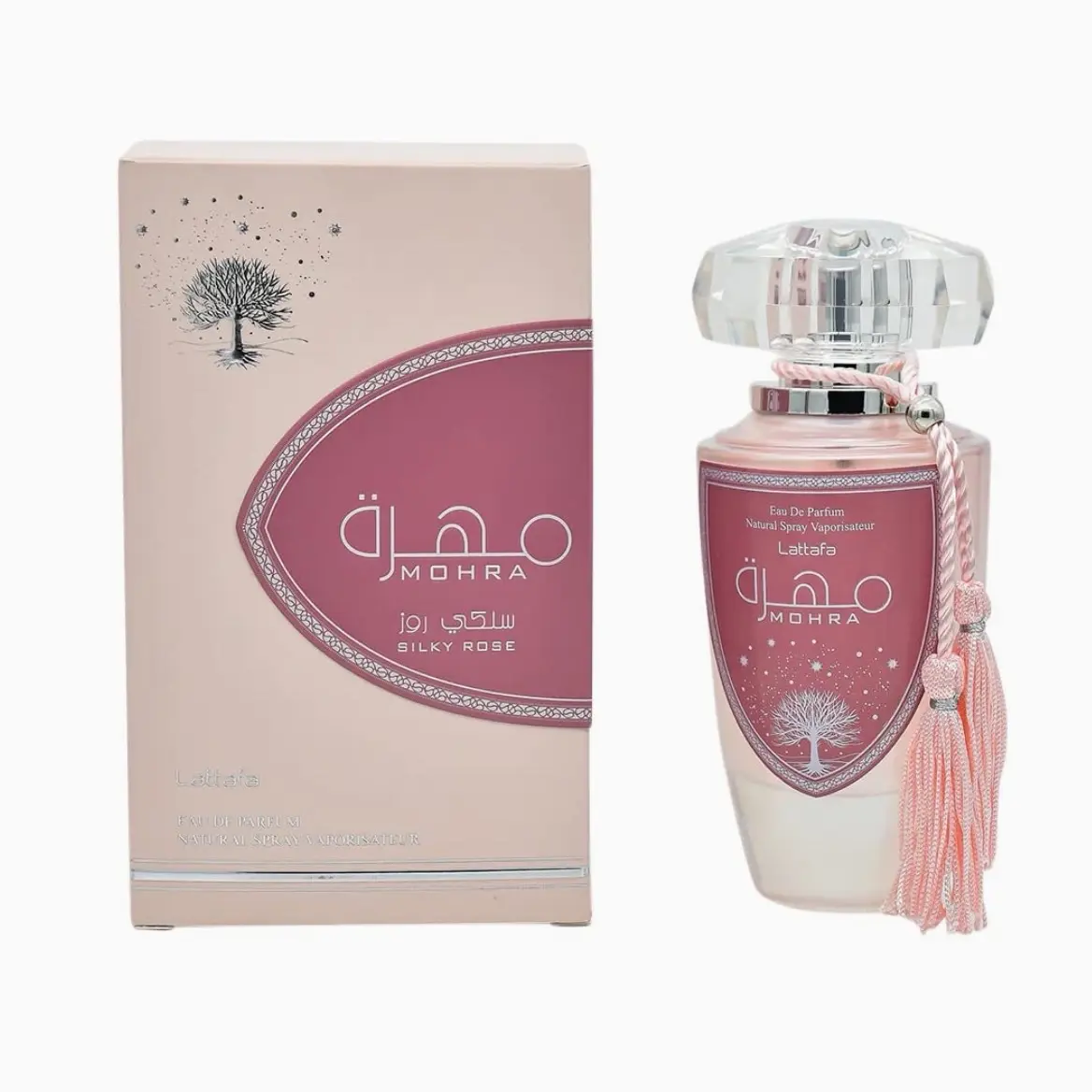 Mohra Silky Rose EDP 100ML (3.4 OZ) by Lattafa | Fruity, Floral, Musky Fragrances