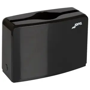 212 MAIN Gen 1607 Compact Black Plastic Countertop Bathroom Accessory Towel Dispenser with Easy Refill