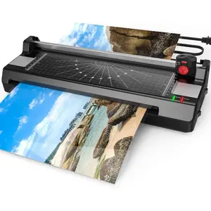Laminator Machine for A3/A4/A6, YE381 13inch Thermal & Cold Laminating Machine for  Office School Teacher Use with 50 Pouches, Paper Trimmer and Corner Rounder