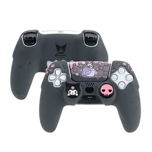 GeekShare PS5 / NS pro Controller Skin Set,Silicone Protective Cover Case for Playstation5 NS pro Wireless Controller with 2 Thumb Grip Caps and 2 Stickers -- Good Friends