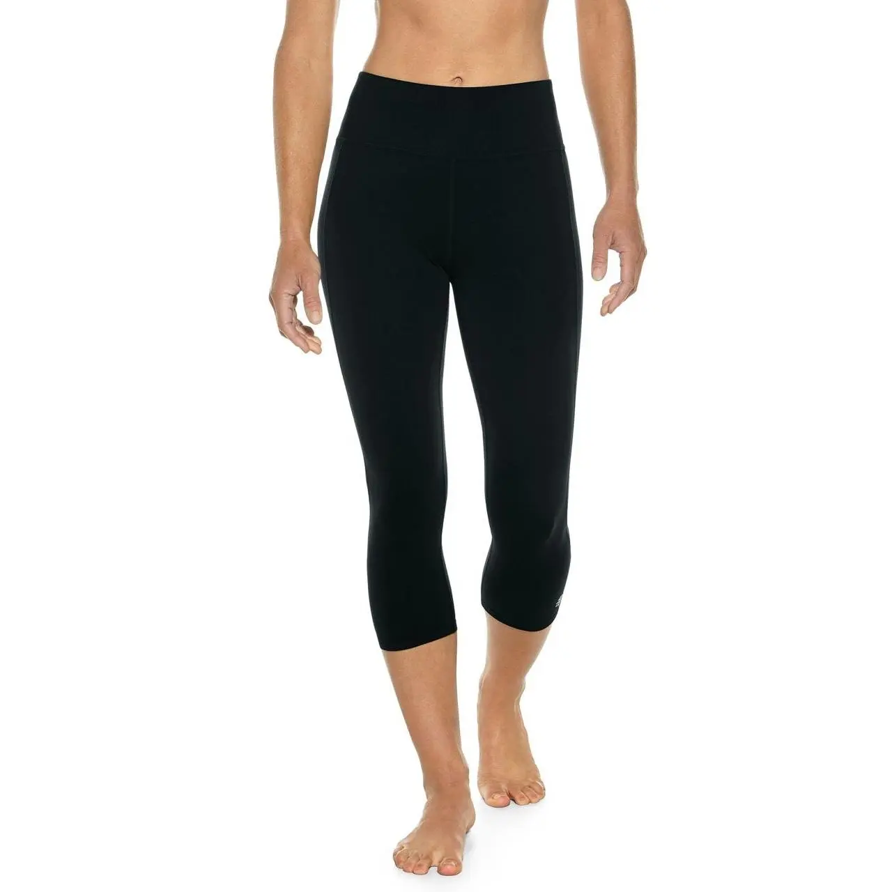 Asana Women's High-Rise Black Yoga Capris - Athleisure Fitness Bottoms, Female Gym Clothes, Tight-Fit Gym Pants, Workout Bottoms