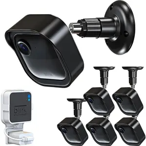 All- Blink Outdoor Camera Wall Mount, 360? Adjustable Mount and Weather Proof Protective Housing with Blink Sync Module Outlet Mount for Blink Outdoor (4th & 3rd Gen) Camera System (Black, 5 Pack)