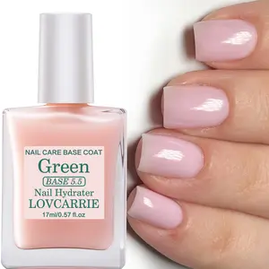 LOVCARRIE Natural Jelly Powder Nail Polish Strengthens nails, nail health, air-dries naturally, Instant shine, ultra-protective layer, Specially formulated for thin, soft, and brittle nails, Nail care
