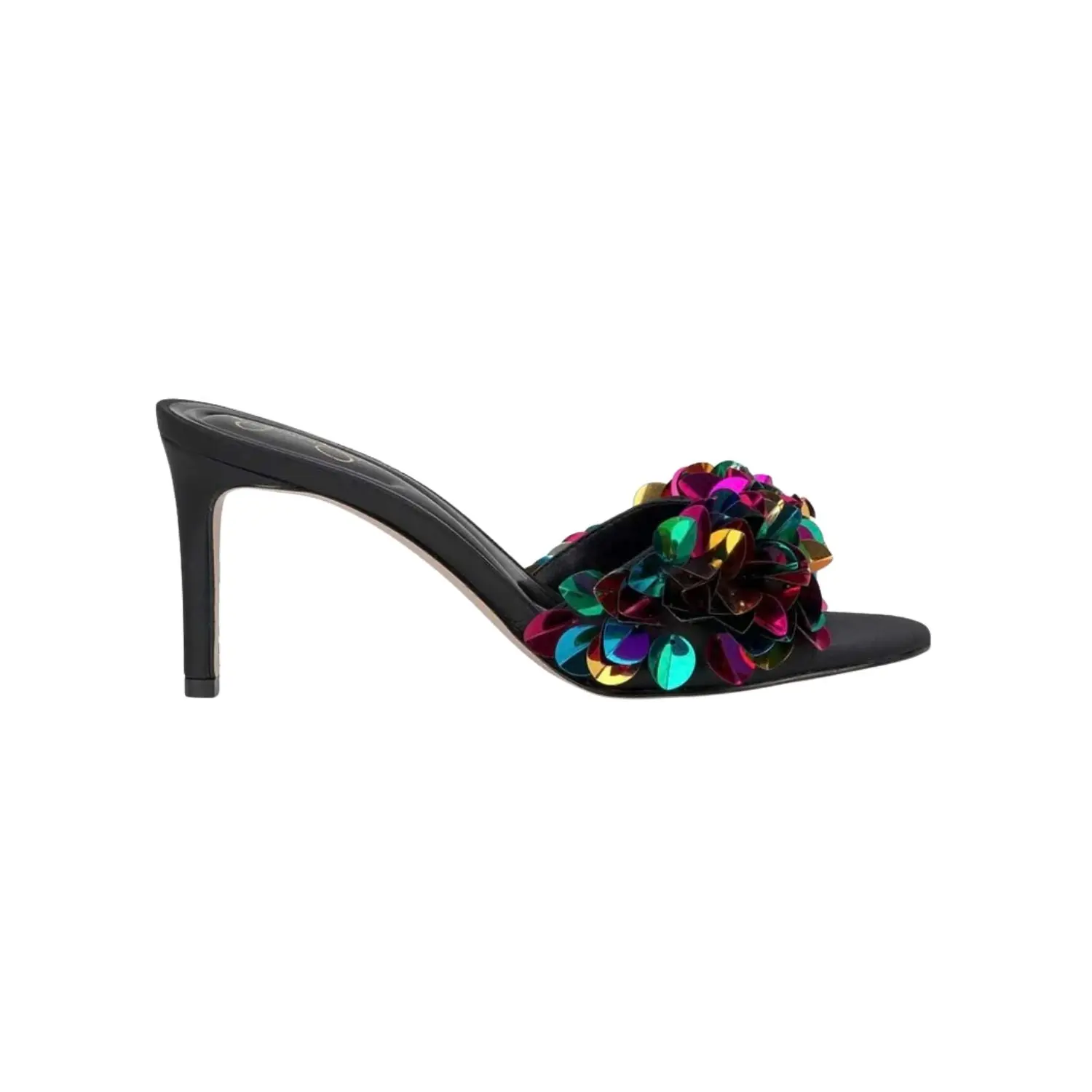 Jessica Simpson Palora Women's Sandal Heel J001, 3" Stiletto, Sequin Burst Design, for Evening Wear, Night Out
