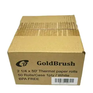 50 Rolls of 2 1/4" x 50' Thermal Receipt Cash Register Credit Card Paper, BPA-Free, Bright White & Smooth