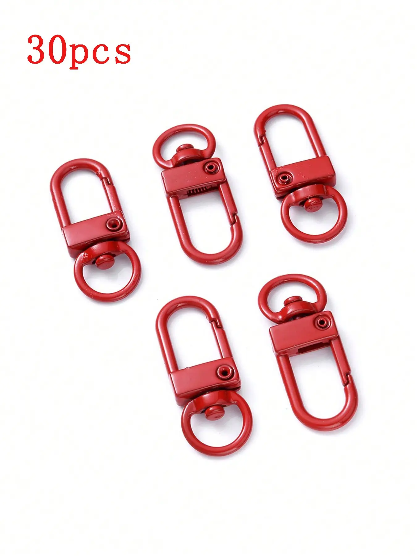 30-Pack Alloy Swivel Lobster Clasp Keychains - Versatile Spring Snap Hook Key Rings, Keychain Hooks for Handbags & Accessories Keychain Attachment