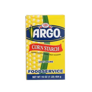 ARGO 100% Pure Corn Starch Powder for Cooking, Baking, Cake Making - 454g (1 lb) Box - Thickening Agent for Sauces, Gravies, and Desserts