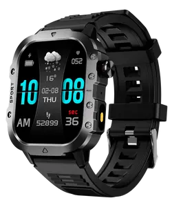 Outdoor Multifunctional Smart Watch for Men Women, 2.01” HD Touchscreen Bluetooth Calling Fitness Tracker with Heart Rate & Sleep Monitor, Pedometer, Weather, AI Voice Assistant, Magnetic Charging, flashlight, Compatible with iPhone Android