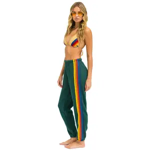 5 STRIPE SWEATPANTS - FOREST