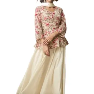 Palazzo Designer Partywear Women's Outfit with Jacket Suit, Elegant Top & Palazzo Pants for Women - Comfortable Clothes - Womenswear casual spring outfit woman matching sets Dress Embroidered Dupatta Blouse