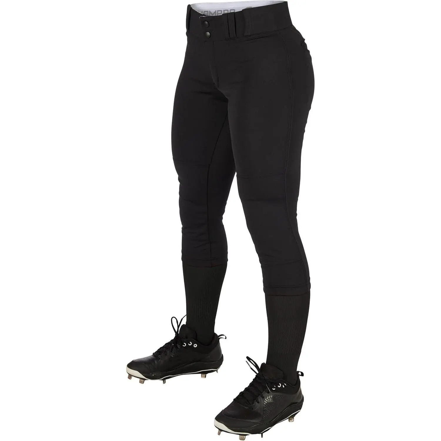 Girls' Traditional Tournament Polyester Softball Pants for Girls Athletes - 2 Inset Back Pockets, 7 Pro-Style Tunnel Belt Loops, Belt, Multi-Size, Stretch Fit, Long Legs, Polyester Clothes, Abrasion Resistant