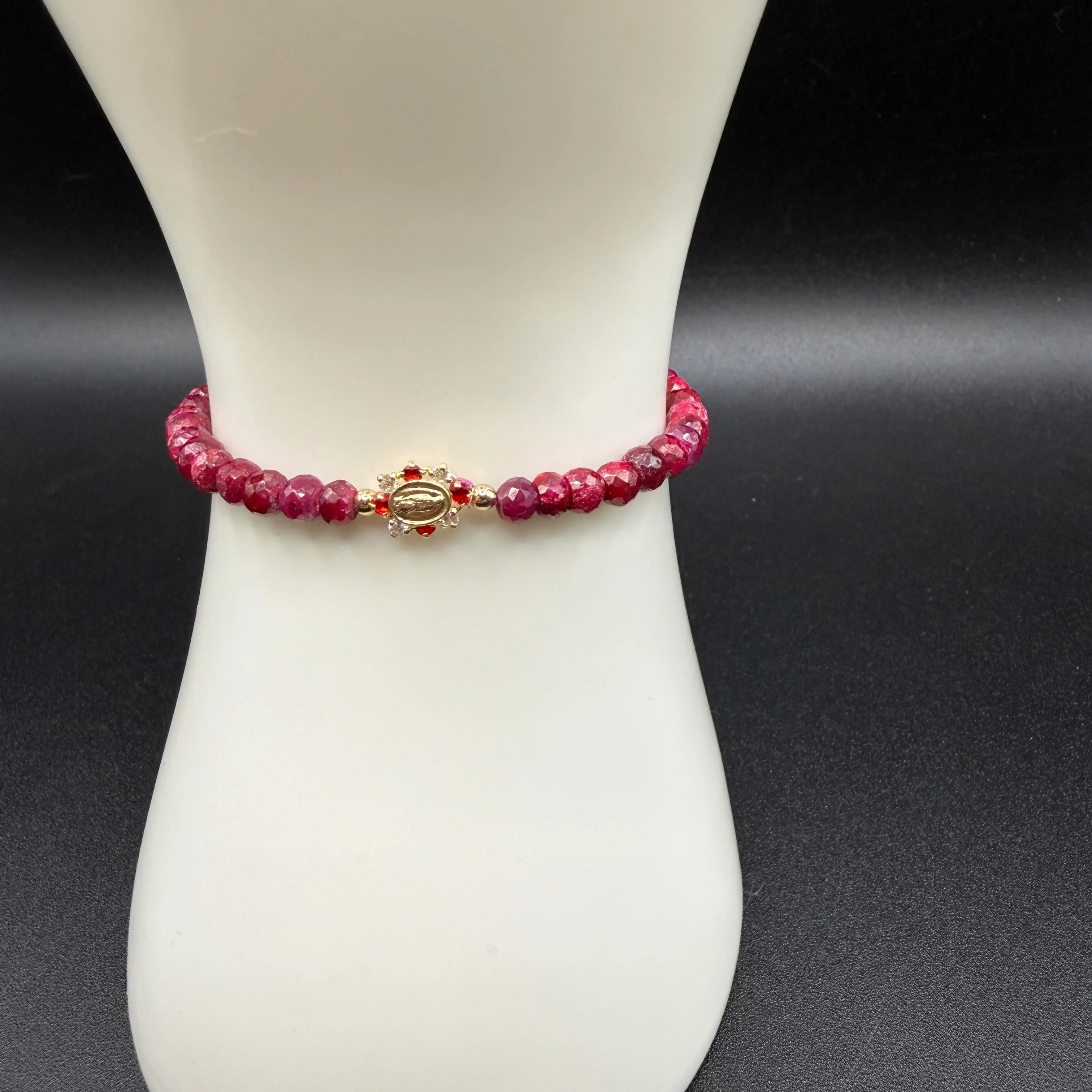 14K Gold Bracelet with Virgin Motif Elegant Design Versatile Accessory for Casual & Formal Wear Timeless Appeal Special Detail Gift Idea