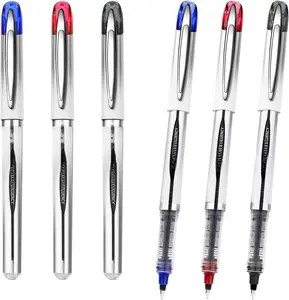 Rollerball Pens Medium Point, 3 Assorted Colors 0.7mm Liquid Ink Roller Ball Pen Quick Dry, Ink Pen Fine Point Smooth Writing Pens for Journaling, Note Taking, Office, School Supplies