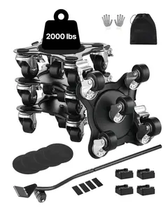 VEVOR Heavy Duty Furniture Dolly, 1200 lbs Capacity Furniture Mover with 5 Lockable Swivel Wheels, Father's Day Gift