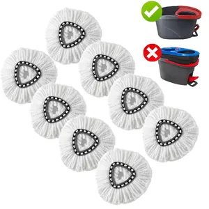 4/8-Packs Triangle Mop Replacement Heads - Machine Washable Microfiber Refill for Mops, Durable & Absorbent Mop Accessories Deep Cleaning Set, No Bucket Required