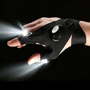 LED Light Flashlight Gloves, 1 Count/1 Pair Lighted Outdoor Sports Gloves, Suitable for Fishing, Camping, Hiking and Survival Rescue, Valentine's Day Gift