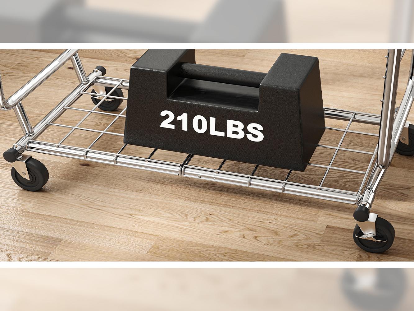 [RaybeeBrandyDay]Raybee Clothes Rack, Heavy Duty Clothing Rack Holds 441 LBS with Wheels & Shelf, Extendable, Adjustable, Commercial Garment Rack 22" D x 75" W x 68" H [BlackFridayCyberMonday]