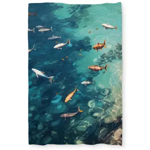 MWW C1DCTSW0PH9N6B Swim Ahead Beige Twin Size Duvet Cover - Stylish Home Decor Essential
