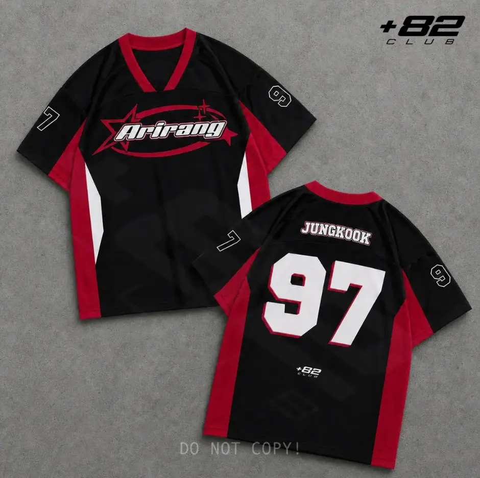 Kpop Drop Football Jersey for Fans, Bang Tan Arirang World Tour Concert Shirt, Custom Kpop Fan Jersey