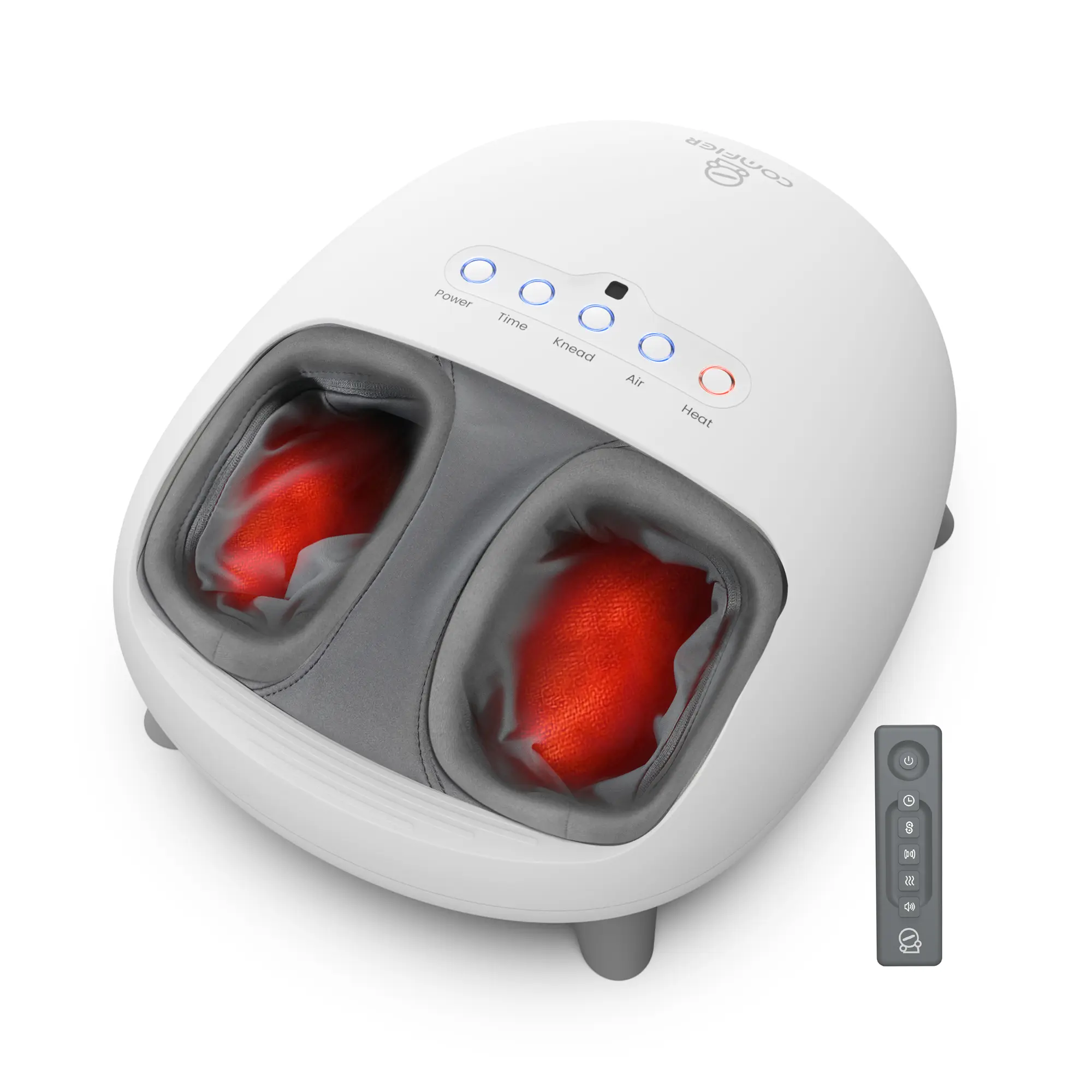 Comfier Shiatsu Foot Massager with Heat Kneading and Vibration Electric Heated Foot Massager for Mom Dad Elder Home Office Use Gift Adjustable White,back to school,back to school haul