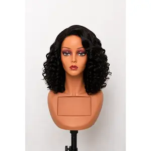 5x5 Transparent Lace Wig – Bouncy Curly – 100% Human Hair (300% Density)