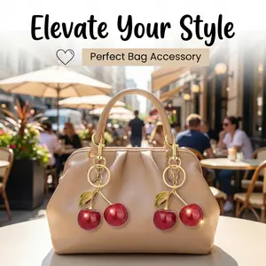 Cherry Keychain Purse Charm – Cute Bag Accessory for Handbags, Perfect Mother’s Day & Birthday Gift