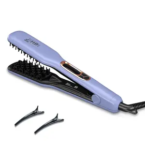 JINRI Professional Volumizing Ceramic Hair Iron，Adjustable Temp，360 ° Tail Rotation，Lasting Hair Volume，for Short Or Thin Hair，Purple waver be stope