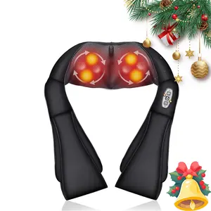 COMFIER Shiatsu Neck and Shoulder Massager,Deep Kneading Massage Pillow with Heat, Back Massager, Pillow Massager as Best Gift for Men,Women,Mom,Dad,Black