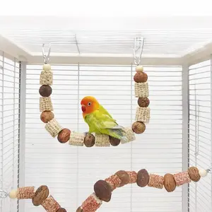 Parrot chewing toys: peony, budgie, cockatiel training and teeth grinding toys, corn cob and wooden fruit climbing toys, bird supplies.