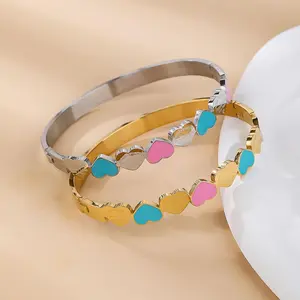 【PANDA Jewelry】Classic Titanium Cuff Bracelet | Women's Open Bangle with Ergonomic Curve, Fade-Proof & Hypoallergenic Jewelry Charms Design