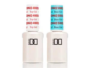 DAISY DND 400 Top & 500 Base Gel Duo Set, Soak-Off All-in-1 UV Light Cosmetic Kit for Flawless Manicures, Includes Nail Art Polish Components, Uv Light Gel