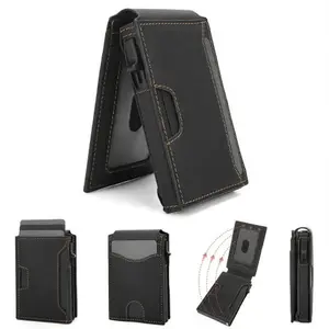 2026 Upgraded Minimalist Pop-Up Case Wallet for Men | RFID Blocking, Leather, 6-10 Card Capacity, Portable Slim Wallet with ID Window, Mens Gift