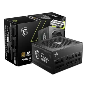 MSI PSU MAG A750GL PCIE5 750W 80+ Gold Certified Fully Modular Power Supply Unit psu