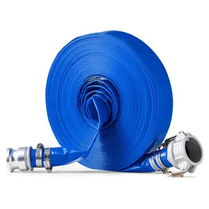 VEVOR Backwash Hose, 1.5 inx 100 ft, Blue High Quality PVC Hose, with Clamps, Camlock, Aluminum Fittings, Fit Various Pumps, for Sewage Treatment, Water Transportation and More Agricultural Purposes